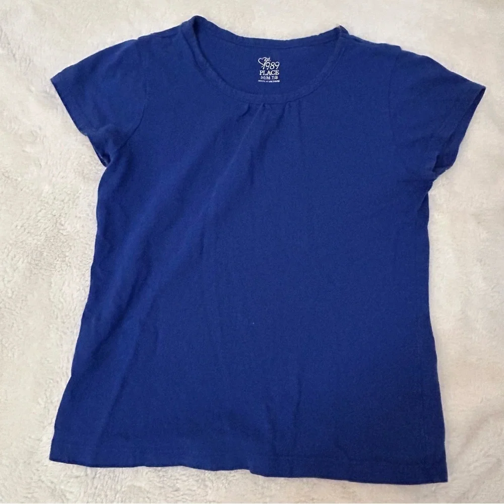 Size 7/8 GIRLS Royal Blue T-Shirt B4
